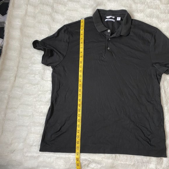 Calvin Klein Men's Black 100% Cotton Collared Short Sleeve T-Shirt Size XLarge - Picture 3 of 7